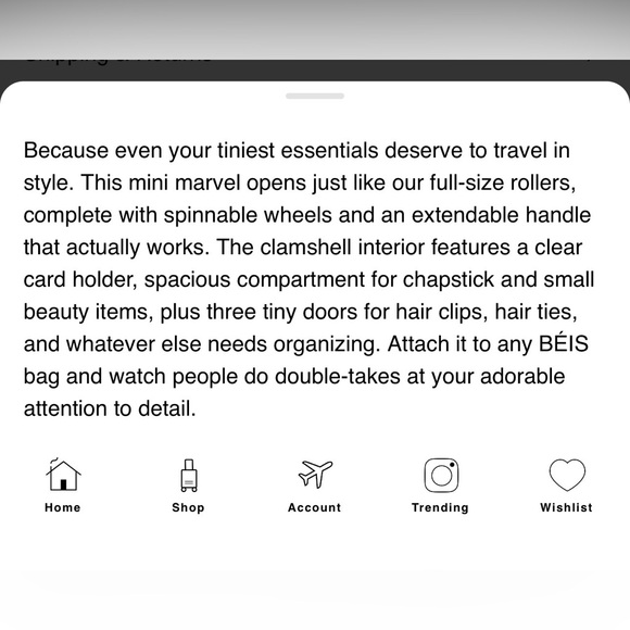 BEIS Black Micro Roller bag charm. - Picture 4 of 5